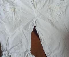 White ladies' cotton shorts: Size7. Small-Medium size - 2