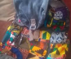 Original Canvas Bag Beautified By African Floral Prints - 2