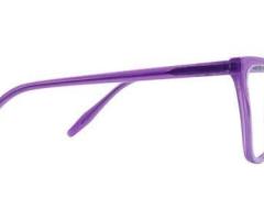 Purple Full Rim Cat-Eye Classic Eyeglasses – Stylish Acetate Frame for Women - 2