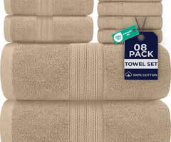Hotel-Quality 8 Piece Bath Towel Set for Everyday Luxury